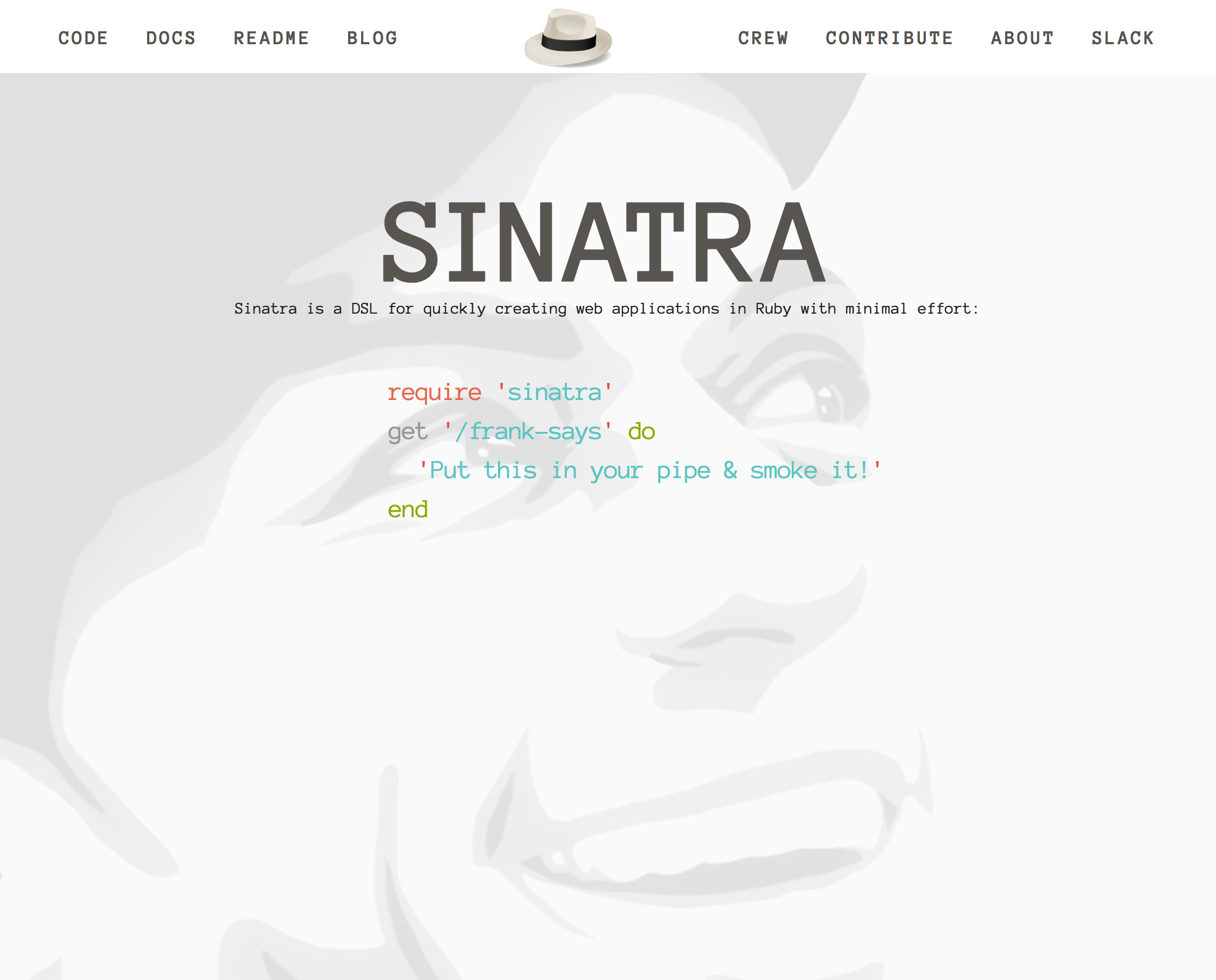 sinatra website